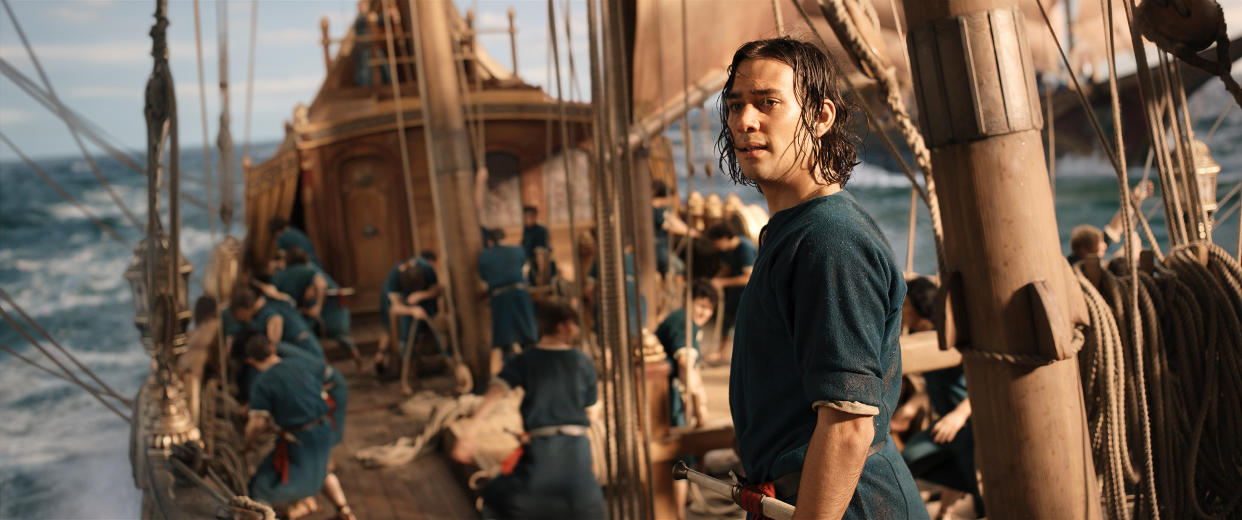 Maxim Baldry as Isildur in <i>The Rings of Power</i><span class="copyright">Prime Video</span>