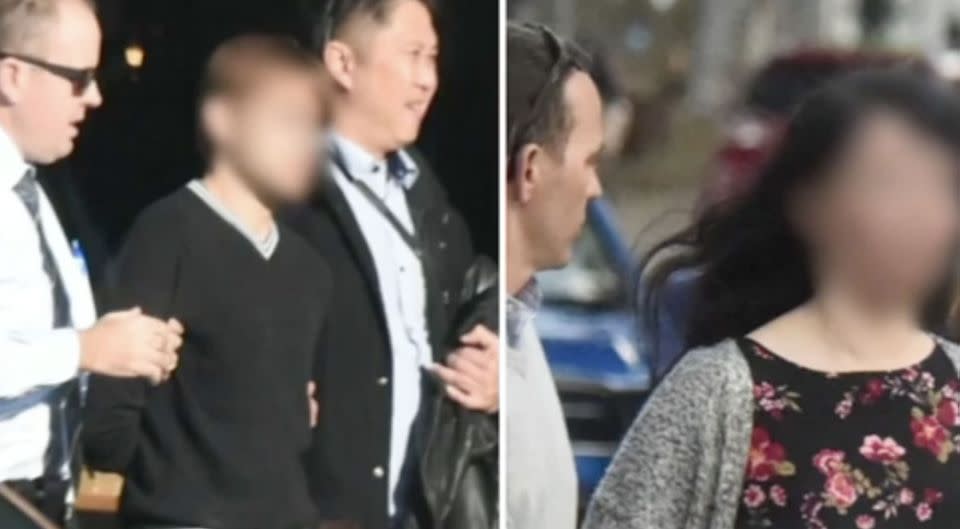 Two alleged fraudsters are swooped on at a South Bank restaurant. Source: 7 News