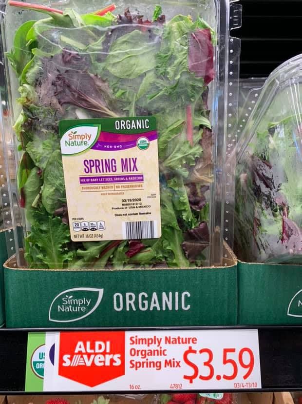 <p>The Simply Nature Spring Mix is another pick that Aldi customers voted on as a fan favorite. That's probably because this mix is super fresh, healthy, and versatile, providing an instant foundation for salads and meals. Best of all, its price tag is lower than you'd find at most other supermarkets.</p>