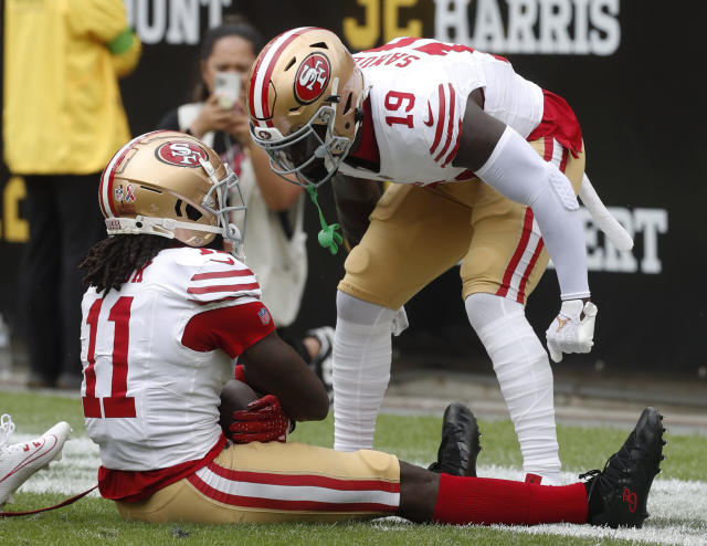 49ers Brandon Aiyuk goes over 1,000 yards receiving for 2nd