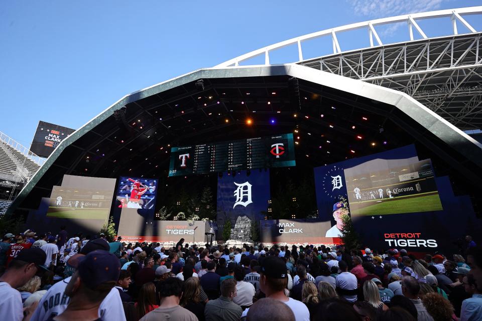 A general view during the 2023 MLB draft at Lumen Field in Seattle on Sunday, July 9, 2023 in Seattle.