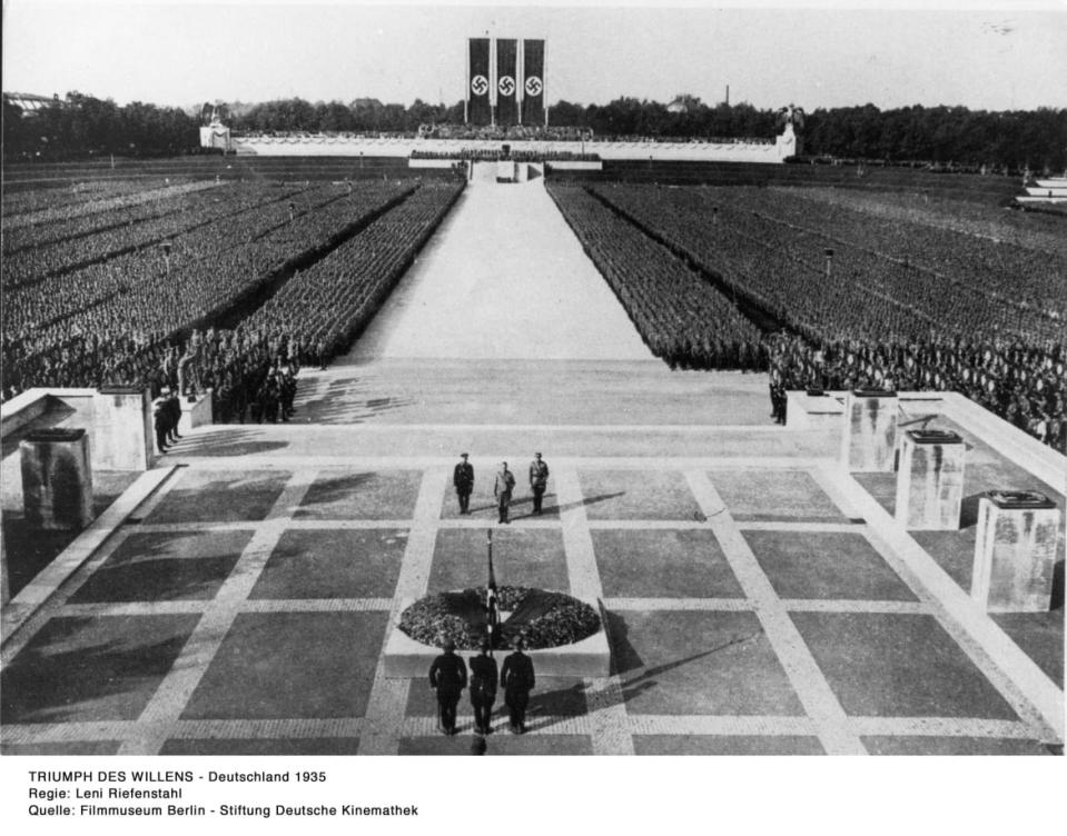 <div class="inline-image__caption"><p><i>Triumph of the Will</i> (director Leni Riefenstahl), 1935.</p></div> <div class="inline-image__credit">Courtesy Stiftung Deutsche Kimenathek</div>