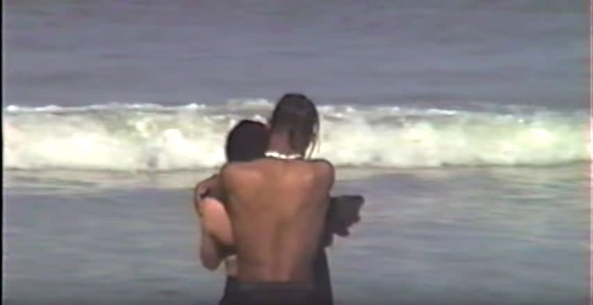 A&nbsp;still of Jenner and Scott from the nearly 12-minute video.