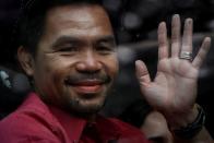 Philippine senator and newly retired boxing icon Manny Pacquiao files certificate of candidacy for president