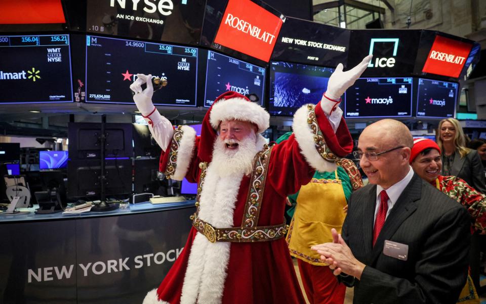 Santa Claus has arrived on Wall Street