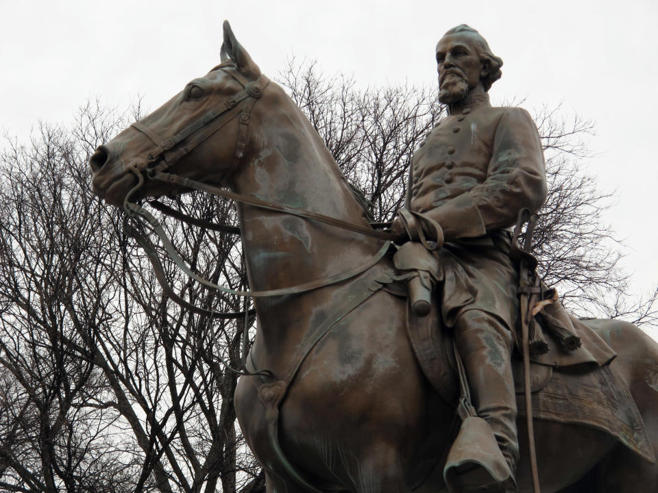 A statue of Nathan Bedford Forrest 
