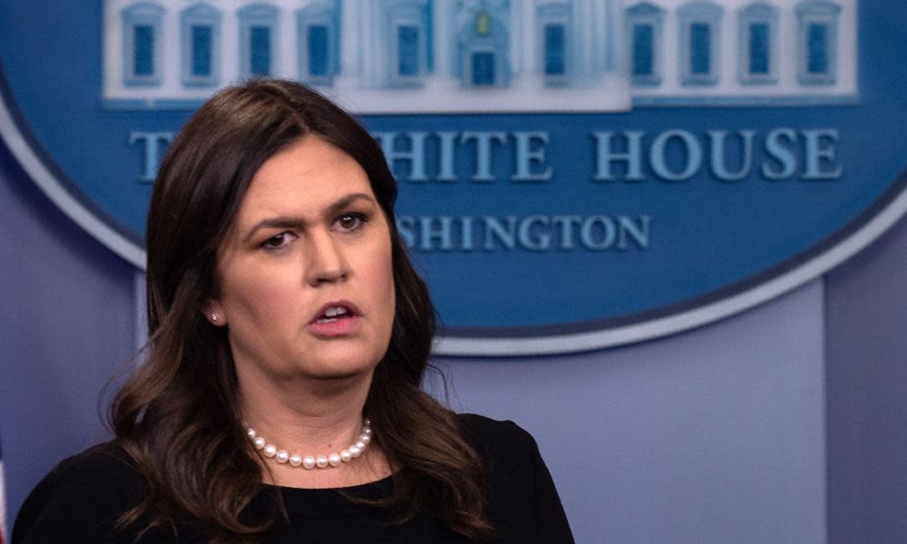 Sarah Sanders … defending the indefensible.