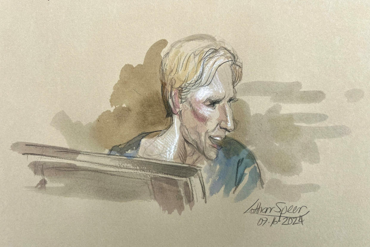 Ryan W. Routh, suspected of attempting to assassinate Donald Trump, appears in federal court where he was charged with two gun-related crimes in West Palm Beach, Florida on September 16, 2024 in a courtroom sketch. (Lothar Speer/Reuters)