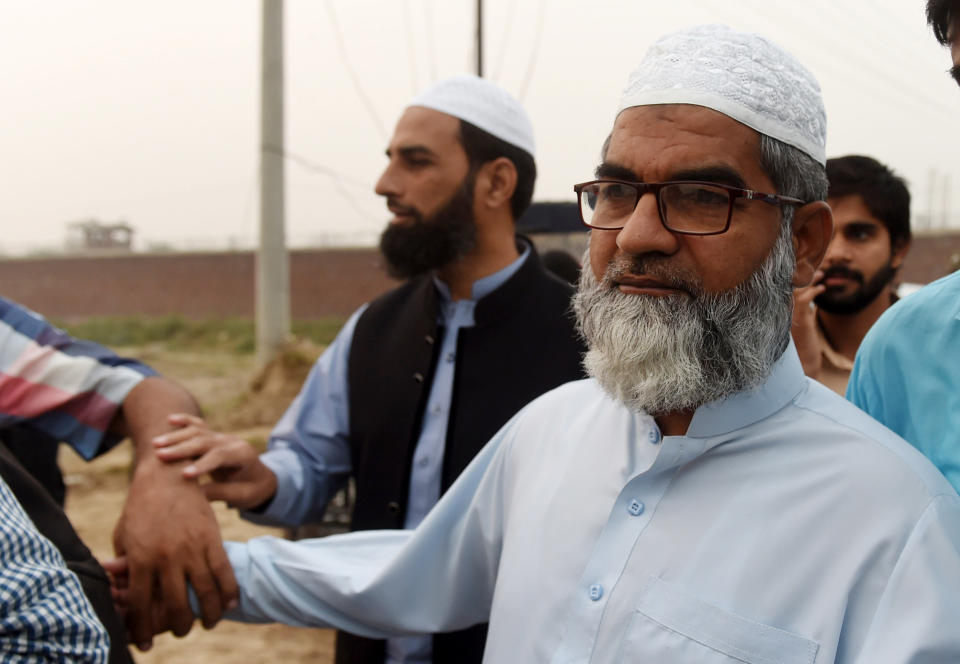 Ameen Ansari, the father of six-year-old Zainab, pictured following the execution of Imran Ali. (Getty Images)