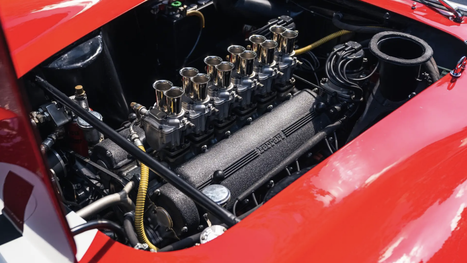 1962 ferrari 330 lm 250 gto record setting sale engine shot