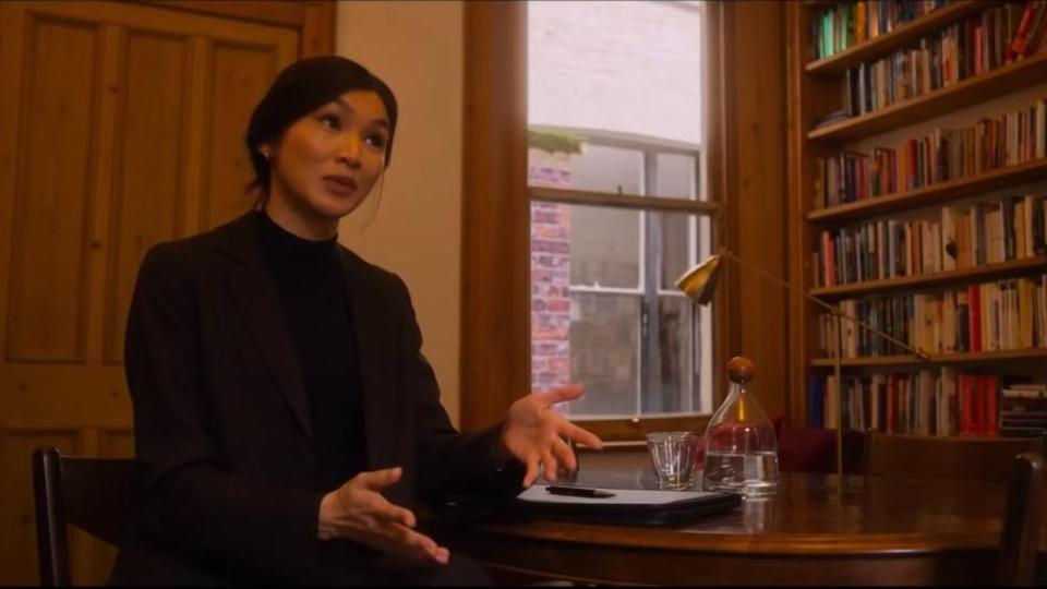 <p> As literary agent Karen, an emotionally-unnerved woman who finds herself in turmoil as she tries to get her most elusive client to reach something near her next novel&apos;s deadline, Gemma Chan gives, what I consider, her best performance in Steven Soderbergh&apos;s appropriately chatty dramedy, <em>Let Them All Talk</em>.&#xA0;&#xA0; </p> <p> Even in the company of great talents like Meryl Streep, Candice Bergen, and Dianne Wiest, Chan&apos;s tormented buttoned-down woman on the verge of her own mid-life crisis makes a great impression. She finds a fine balance between trying to maintain her inherent professionalism and hiding her true identity on this fancy cruise while also allowing herself to become &#x2014; after some initial resistance &#x2014; more open and even vulnerable with Lucas Hedges&apos; Tyler, the kind-hearted nephew to Streep&apos;s caged Alice Hughes. In an effort to discover what Karen needs to know about what&apos;s surely the next literary sensation &#x2014; one that&apos;s often fittingly left at sea by a wayward author who ironically can&apos;t find the words that she searches for &#x2014; Chan plays up this well-to-do business-focused woman with dry humor and even a few unsuspecting moments of emotional susceptibility.&#xA0; </p> <p> While this HBO Max title can be breezy and comfortable in its wavy presentation, the acclaimed actors on hand bring more than enough dramatic pull to keep us invested amidst the frivolous fun. Gemma Chan&apos;s compelling supporting turn, in particular, is among <em>Let Them All Talk</em>&apos;s best, richest, most rewarding surprises.&#xA0; </p>