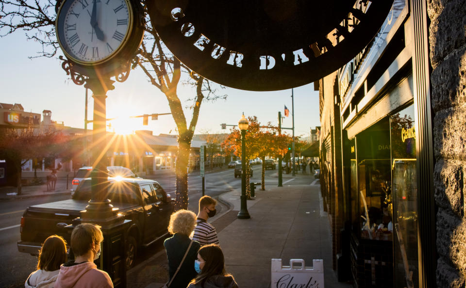 Downtown Coeur d'Alene, Idaho, 29 de octubre de 2020 (Rajah Bose/The New York Times).