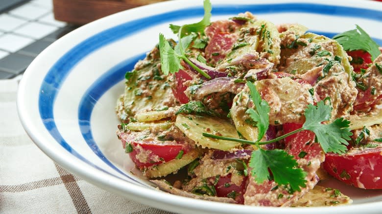 Georgian tomato cucumber salad