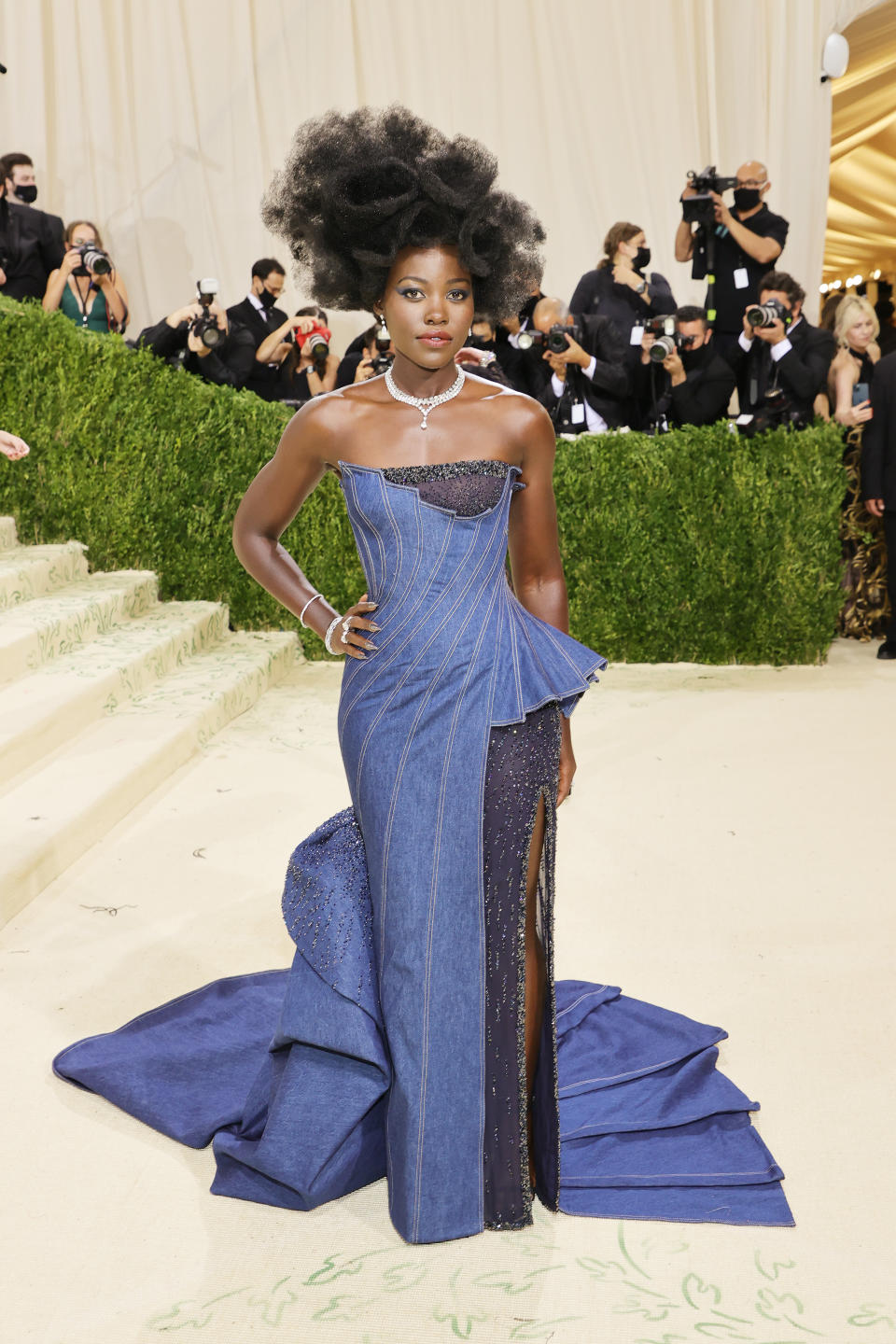 Lupita Nyong'o attends The 2021 Met Gala Celebrating In America: A Lexicon Of Fashion at Metropolitan Museum of Art on September 13, 2021 in New York City. (Getty Images)