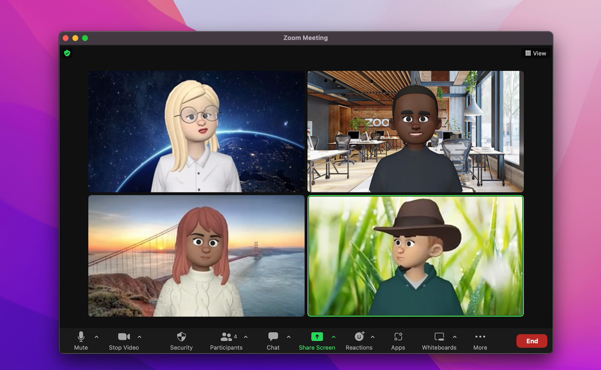 Avatars may brighten future work meetings  (Zoom)