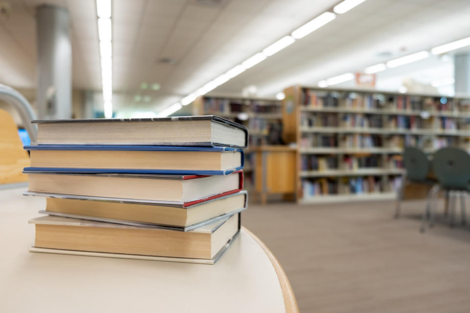 inside of a library