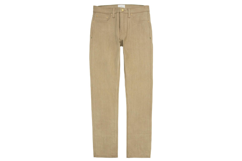 SID MASHBURN SLIM STRAIGHT JEAN KHAKI SELVEDGE DENIM