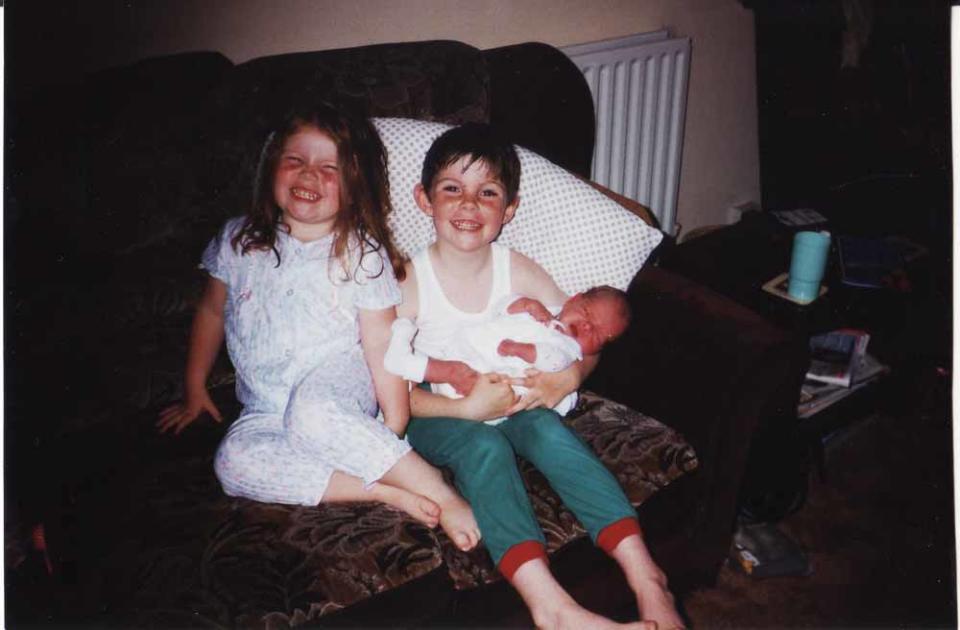 Baby Amy with her older siblings Gary and Claire (PA Real Life)