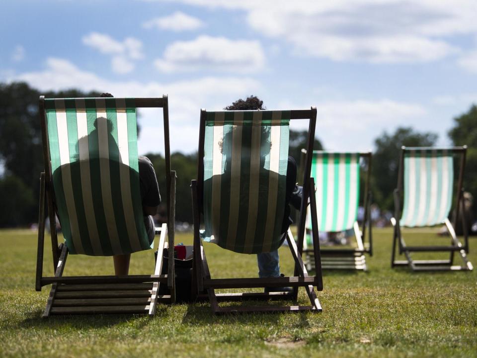 People enjoy the warm weather in Hyde Park, London, on 5 July, 2020: Victoria Jones/PA Wire/PA Images