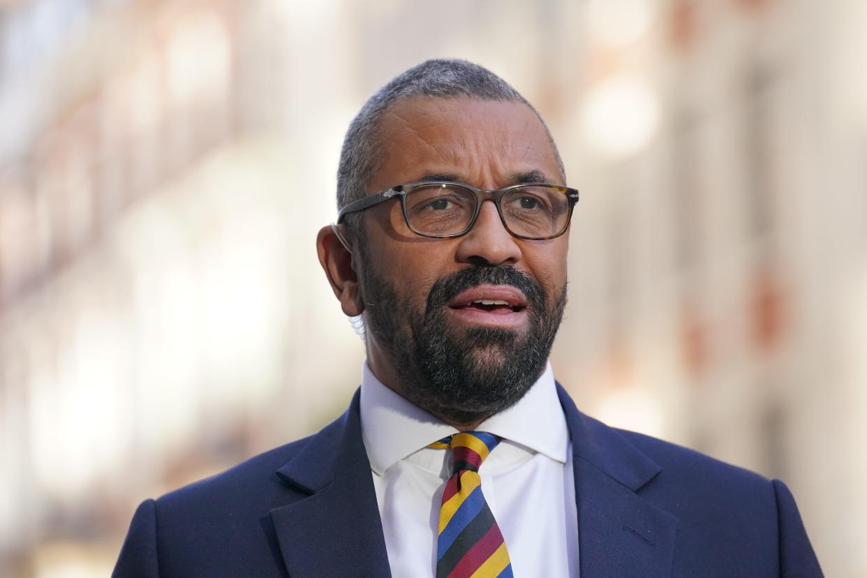 Foreign Secretary James Cleverly said the ‘protection of civilian life must come first’ (Jonathan Brady/PA) (PA Wire)