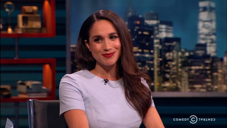 Meghan Markle spoke openly about the President back in 2016. Photo: The Nightly Show