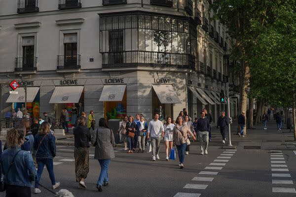 Boutiques de lujo en el Barrio Salamanca de Madrid. Foto: Bloomberg