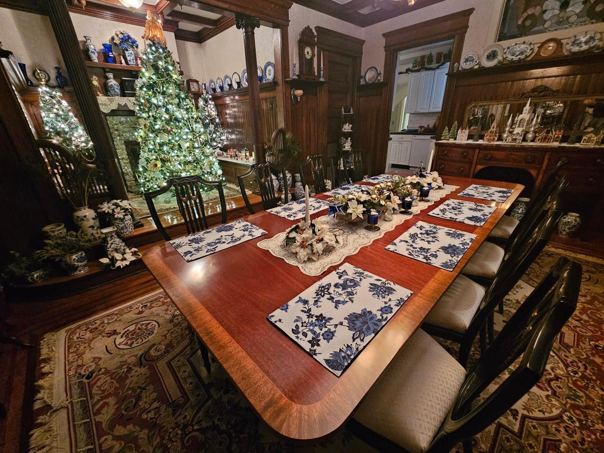 The dining room in the home of David and Kathy Waltz is decorated for Christmas just in time for a fundraiser for Canton Preservation Society. The event will be 5 to 7 p.m. Thursday, Dec. 7, 2023.