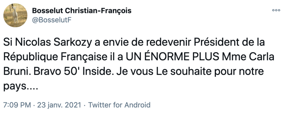 Carla Bruni dans 50Mn Inside : l’interview de l’ex-Première dame provoque une vague de moqueries sur la Toile