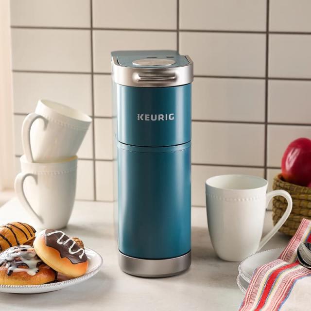 Garage sale find - $5 for a Keurig Mini in pastel blue! I want to  eventually have all pastel appliances (see: pink toaster) so this was the  perfect find I didn't even