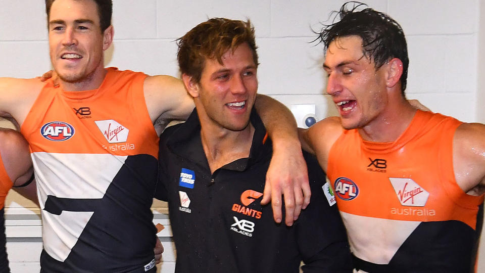 Matt de Boer (centre) likely won't play again until the finals. Pic: Getty