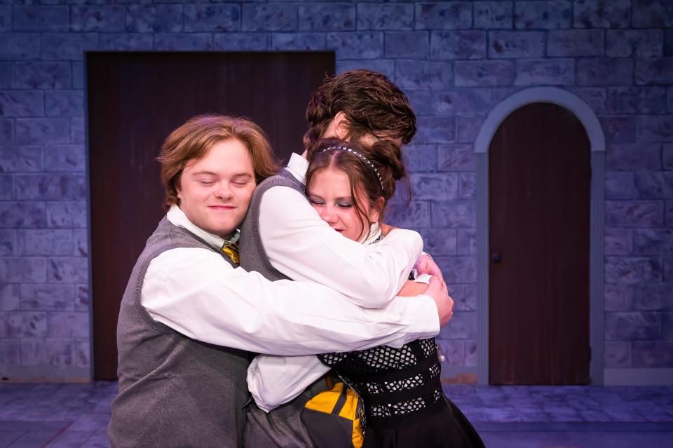 From left, Maddox Nite, Ethan Wilcox and Mattie Gilespie star in the Amarillo Little Theatre Academy production of "Puffs." The production runs July 13 through 16 at the ALT Adventure Space.