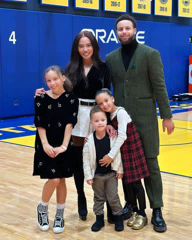 <p>Stephen Curry/Instagram</p> Ayesha and Steph Curry with their kids