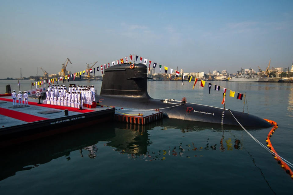 印度宣佈將向法國購買3艘「鮋魚級」傳統動力潛艦，強化自身海軍實力。   圖：翻攝自騰訊網／環球網