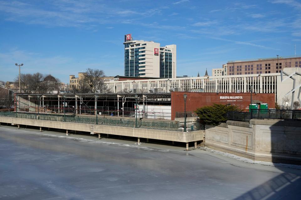 Rojahn & Malaney Co. warehouse at 1005 N. Edison St. in downtown Milwaukee is set to be replaced by a 28-story, 296-unit apartment tower in Milwaukee.