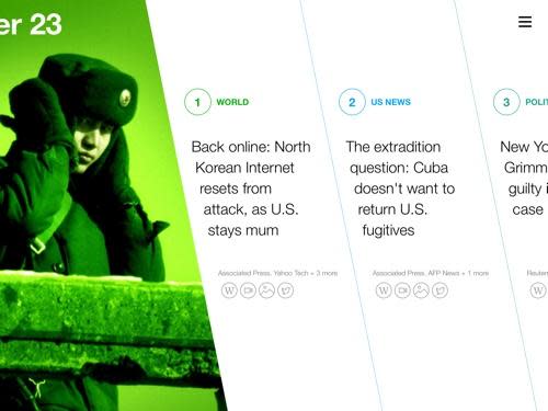 Yahoo News Digest iPad app screenshot