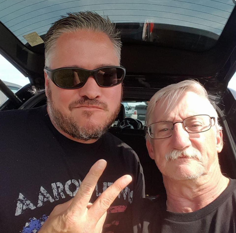 Thomas Giberti, 69, right, was shot seven times at Just-In-Time bowling alley and miraculously left the hospital on Saturday, according to his nephew, Will Bourgalt, left (Will Bourgault)