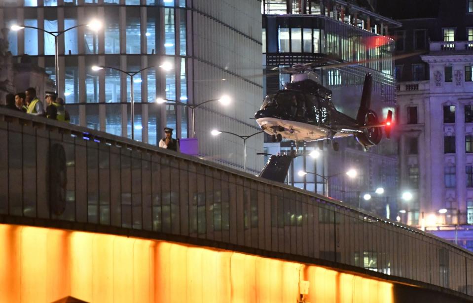 Van hits pedestrians on London Bridge