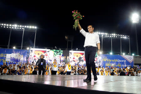 Thailand's Prime Minister Prayut Chan-o-cha attends the last Palang Pracharath Party's party campaign rally in central Bangkok, Thailand, March 22, 2019. REUTERS/Soe Zeya Tun