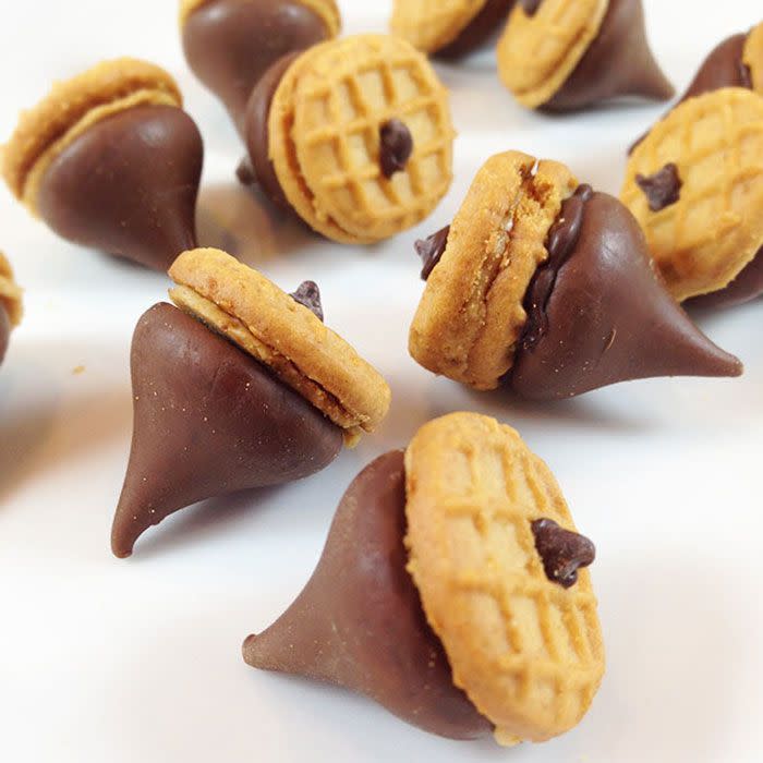 Peanut Butter and Chocolate Acorns