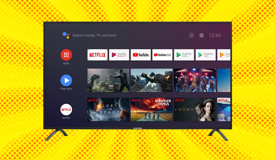 Save half off this Sceptre 50-inch Class TV Android Smart 4K LED TV. (Photo: Walmart)