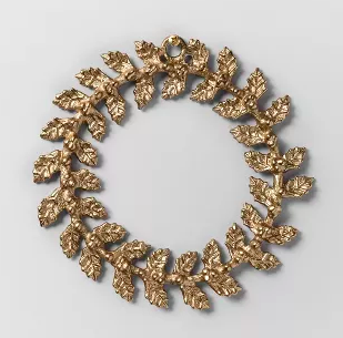 Wreath gold metal leaf—Opalhouse. (Photo: Target)