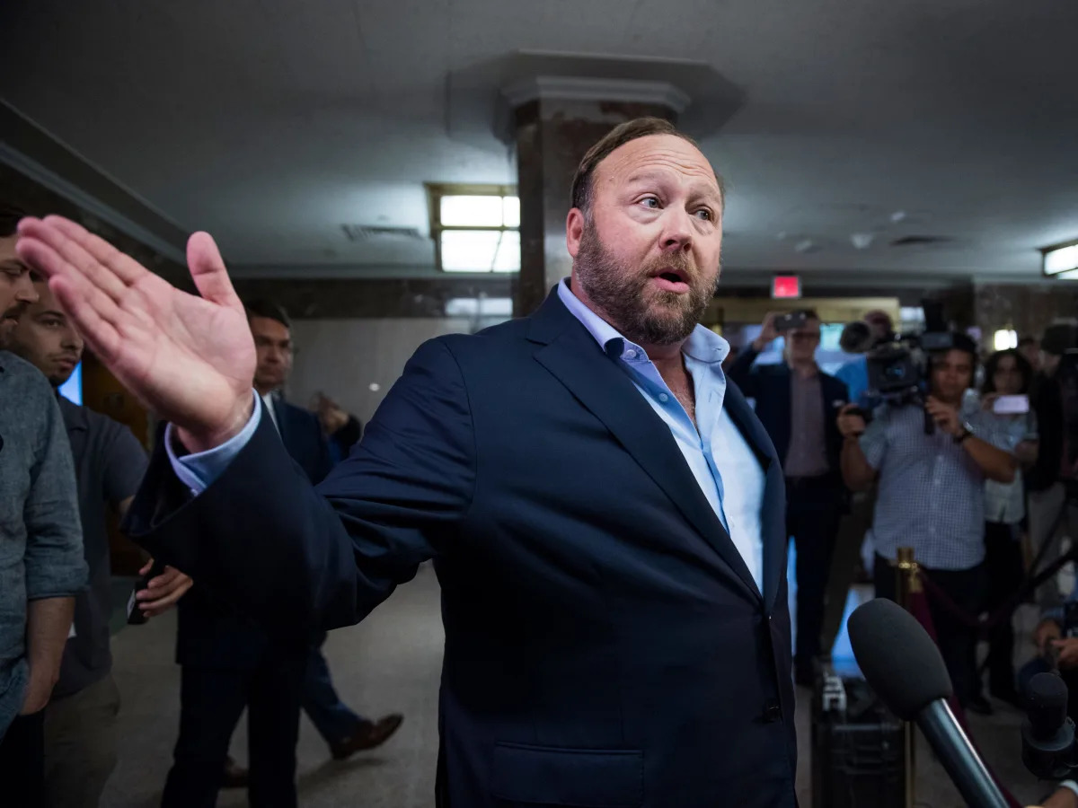 A judge punished Alex Jones for refusing to turn over data that could reveal how..