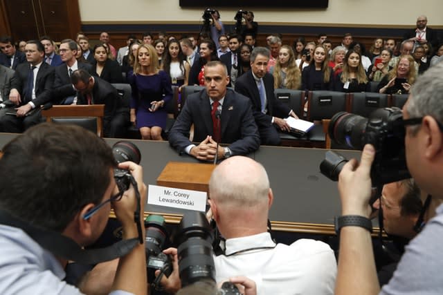 Corey Lewandowski, the former campaign manager for Donald Trump, faces the House Judiciary Committee