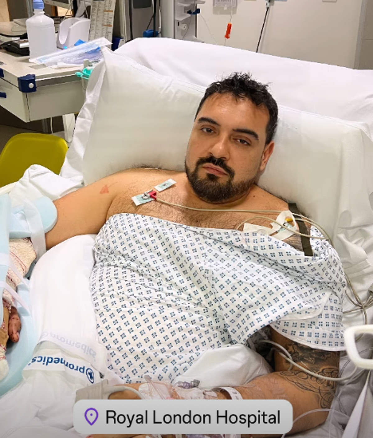 Henry De Los Rios Polania is recovering in hospital  (henrypolania/Instagram)