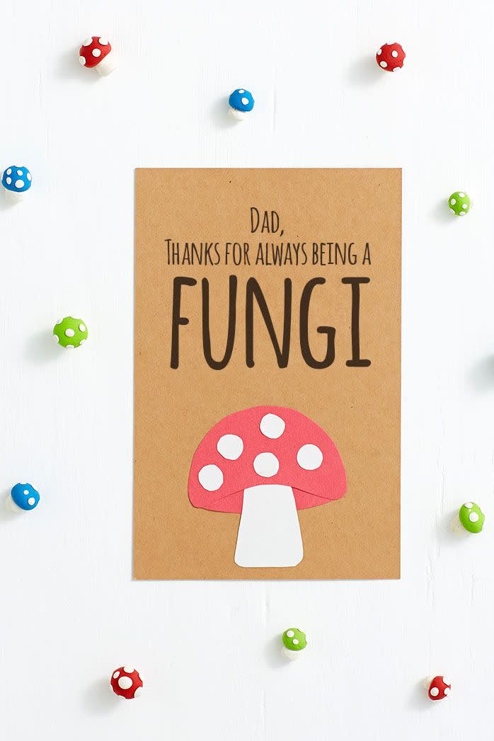 42) Punny Mushroom Father's Day Card