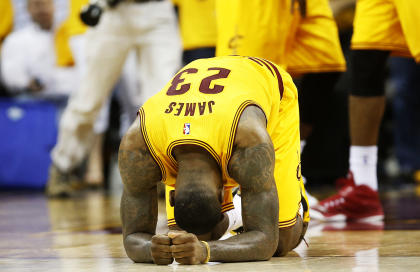 LeBron James had just enough in the tank to finish off the Hawks in Game 3. (Getty Images) 