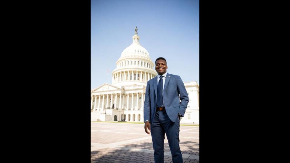 Paul Odu, 20, works as a policy intern in Kansas City Mayor Quinton Lucas’s office.