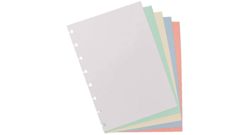 Refil de Folhas Para Caderno Inteligente, 2011191, Grande, Colorido, 215x280 mm, 90 Gramas, 50 Folhas. Caderno Inteligente. Foto: Divulgação/Amazon