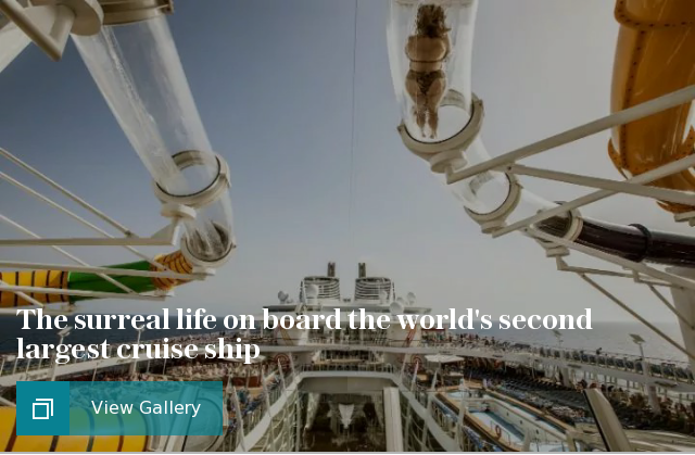 The surreal life on board the world's largest cruise ship