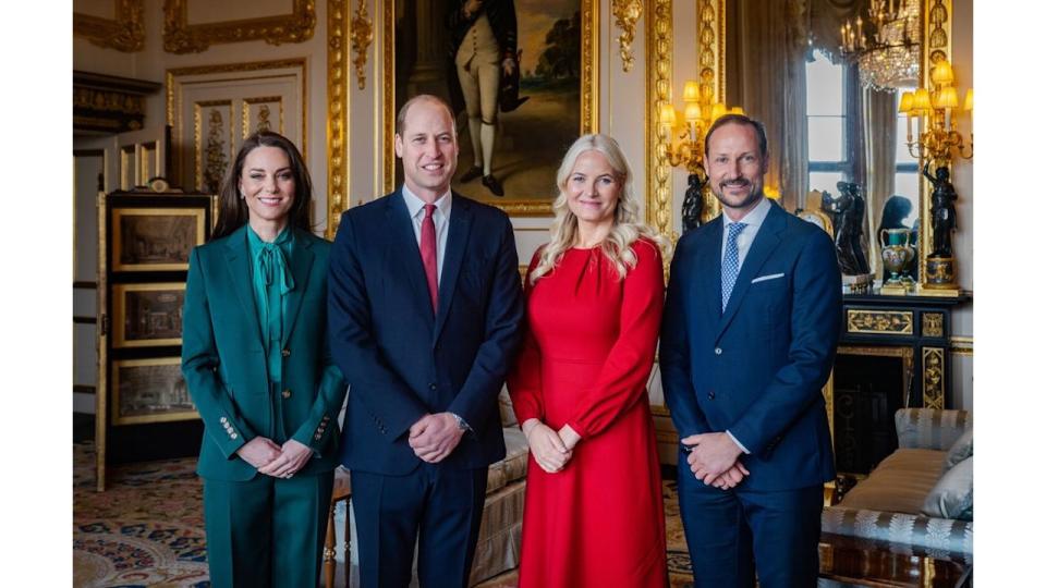 Princess Kate and Prince William with Crown Princess Mette-Marit of Norway 